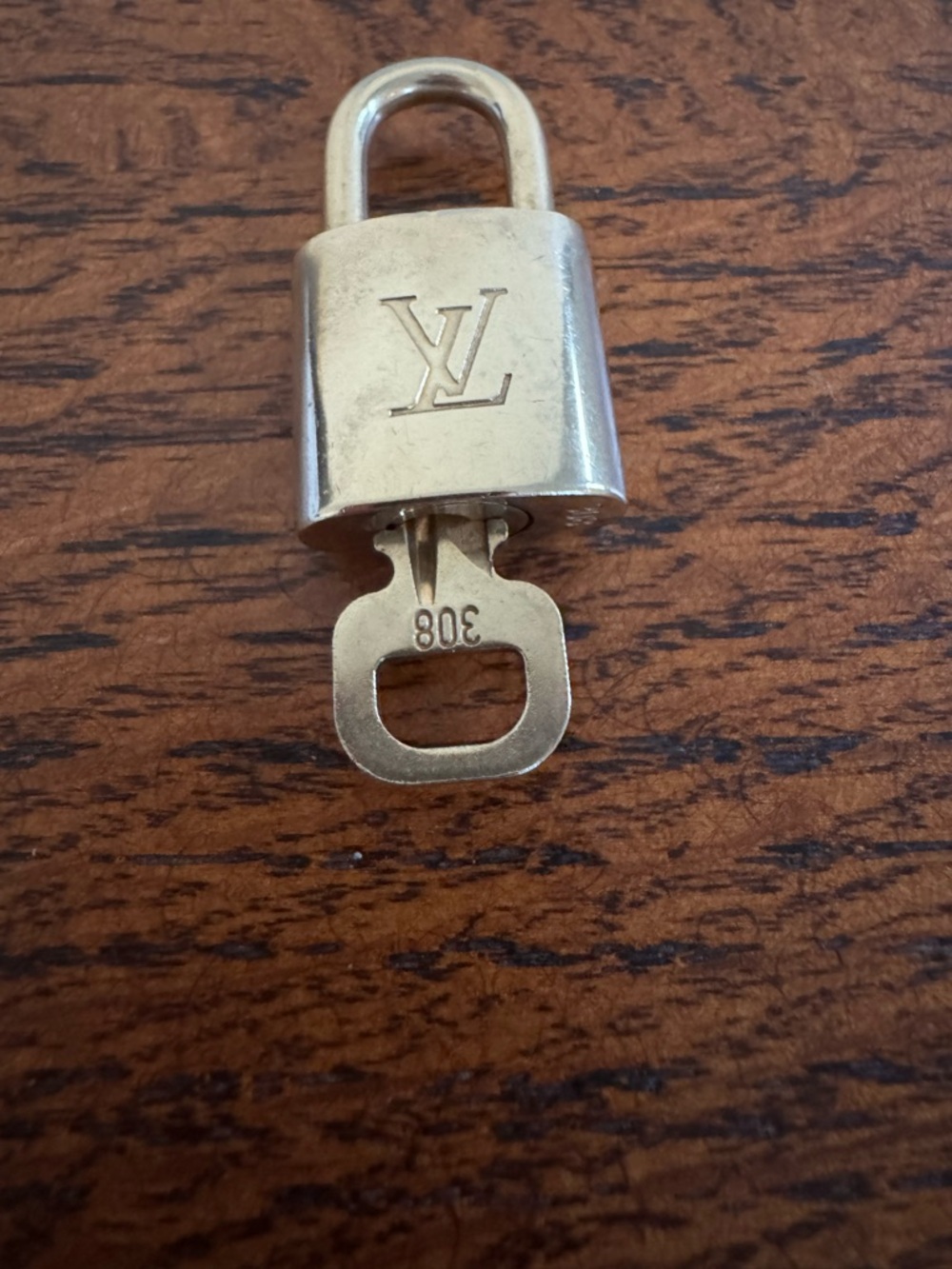 Louis Vuitton Brass Padlock with Key #308